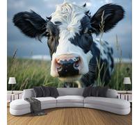Mucche Al Pascolo Carta Da Parati Panoramica 300x210cm, Ritratti Di Animali Parati Seta, Multicolore Grandi Murali per Soggiorno Camera Da Letto Studio