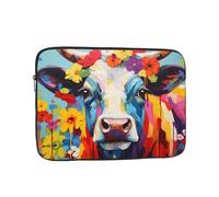Mucche con ghirlande stampa 10 pollici Laptop Case Accessorio essenziale per pendolarismo e uso ufficio