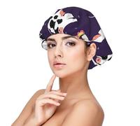 Mucche divertenti Fattoria divertente,Cuffia da notte in raso per adulti - Cuffia da notte elastica per donna, copricapelli per la notte