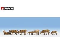 Mucche marrone scuro 9 animali N NH36722 - noch modellismo
