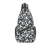 Mucchio Di Palloni Da Calcio Borsa A Tracolla Stampata A Tracolla, Borsa A Tracolla Casual, Zaino Da Viaggio Leggero Per Uomini E Donne Per Adulti E Adolescenti