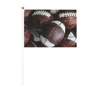 Mucchio di palloni da calcio, stampa su entrambi i lati, tenuto in mano, bandiere decorative per esterni e interni, per sport, festival, eventi