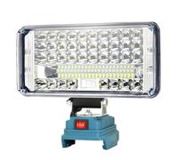 Mucek Lampada a batteria per Makita da 18 V, 90 W, 7500 lm, lampada da lavoro a LED, senza fili, batteria da 7 pollici, con 2 ricarica USB, 2 impostazioni di luminosità, luce di inondazione portatile