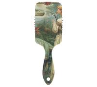 Mucha Style Beauty spazzola per capelli curva antistatica Progettato massaggiatore testa cuoio capelluto per capelli bagnati con manico ergonomico cepillo para pelo rizado
