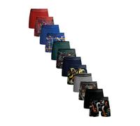 Muchachomalo Slip da uomo, biancheria intima in cotone da uomo, confezione da 12 pezzi, boxer stampati dal taglio classico con elastico in vita, multicolore, L