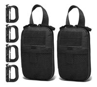 MUCHER 2 borse per attrezzi, piccola borsa multitool tattica EDC borsa Molle Pouch Utility, borsa supplementare compatta per attività all'aperto, escursioni, campeggio, caccia, colore nero