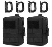 MUCHER Confezione da 2 Borsello Tattico Marsupio Militare Borsello da Cintura Tattica Borsa Tattica Molle Marsupio Tattico Uomo Tasca utilità EDC Marsupio con 4 Moschettoni per Campeggio Bici Caccia