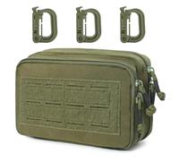 MUCHER Molle Borsa, Doppio Strato Borsa Tattica EDC Molle Pouch Molle Accessori Admin Borsa Tattica Marsupio Marsupio per Campeggio Escursioni (Verde)