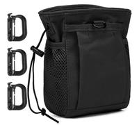 MUCHER Molle - Marsupio tattico EDC Utility con 3 ganci per attività all'aria aperta, escursionismo, campeggio, allenamento, colore nero