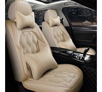 Muchkey Copri-sedili Auto Compatibile con Citroen per C3 Picasso 2009-2017 Anteriori e Posteriori Coprisedile Accessori Con Cuscino Cervicale e Lombare(mh109 lusso - Beige