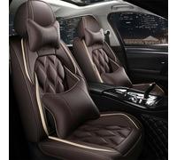 Muchkey Copri-sedili Auto Compatibile con Ford per C-Max Anteriori e Posteriori Coprisedile Accessori Con Cuscino Cervicale e Lombare(mh109 lusso - Caffè