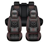 Muchkey Copri-sedili Auto Compatibile con Jaguar E-PACE F-PACE l-PACE F-TYPE Anteriori e Posteriori Coprisedile Accessori Con Cuscino Cervicale e Lombare(MH141,lusso-Caffè