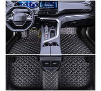 Muchkey Tappetini Abitacolo Auto Personalizzare per Audi per A4 2000-2025 Pelle Morbido Moquette Anti Scivolo Tappeti Impermeabile Tappeto Colore Nero Beige