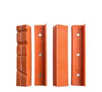 MuchLuckystar 4 cuscinetti morbidi per morsa da banco da 10,2 cm, protezioni magnetiche in gomma per metallo, legno, plastica, PPT, accessori per trapano a colonna, non si rovina, arancioni
