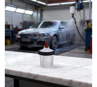 MuchLuckystar Bicchieri usa e getta per miscelazione della vernice, 600 ml, confezione da 10 pezzi, con coperchi e filtri, per vernice automobilistica, resina, tintura, progetti fai da te