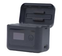 MuchLuckystar Custodia di ricarica portatile per Insta360 X5, porta batteria in ABS compatto con soluzione di alimentazione efficiente, scatola nera leggera per fotografia di viaggio