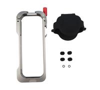 MuchLuckystar Gabbia in lega di alluminio per Insta360 X5, telaio protettivo con supporto per scarpa fredda e fori per viti da 1/4, kit di accessori espandibile leggero per action camera