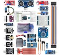 MuchLuckystar Kit modulo sensore da 22 pollici per apprendimento robot con sensori di temperatura, umidità, umidità del suolo e prevenzione degli ostacoli per principianti