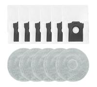 MuchLuckystar Kit panno e sacchetti per la polvere Cecotec per Conga X100 & X-Treme, 5 mocio in microfibra + 6 sacchetti sottovuoto, guarnizione anti-intasamento, installazione