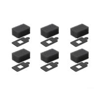 MuchLuckystar Manicotto antivento per microfono Insta360 X4 X3-6 Pack Parabrezza Peloso Copertura Riduzione del Rumore per Outdoor Vlogging Action Camera Accessori Nero 13x20x11mm
