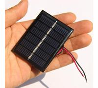 MuchLuckystar Pannello solare policristallino con filo, 0,3 W, 3 V, 65 x 48 mm, per mini modulo epossidico per luci da giardino, giocattoli fai da te e piccoli dispositivi elettronici