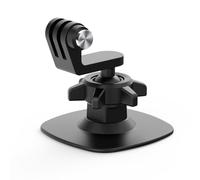 MuchLuckystar Per DJI e per insta360 Action Camera Helmet Mount, 360 ° Base Flessibile Rotante, per tpu Sport Cam Staffa per superfici curve piane, Nero