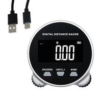 MuchLuckystar Righello elettronico digitale con display LCD da 1,8", metro a nastro USB-C ricaricabile per curve e linee rette, portata 0-199,99 m, righello portatile per sarti e artigiani