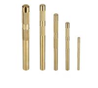 MuchLuckystar Set di 5 punzoni per deriva in ottone, 3/4 1/2 5/8 3/8 1/4 pollici, zigrinati e non scintillanti, strumento di rimozione del perno per la riparazione automatica del legno