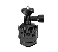 MuchLuckystar Supporto parasole per auto per Insta360 GO 3/X3/X2, Hero 11/11 Mini/10, per dji Action 3, supporto per fotocamera girevole a 360°, ABS, nero