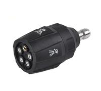 MuchLuckystar Ugello per idropulitrice regolabile 5 in 1 con attacco rapido da 1/4", punte rotanti 0-65 gradi per la pulizia del calcestruzzo del ponte dell'auto, nero