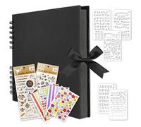 MuChoney Album fotografico Nero fai-da-te Libro fotografico fai-da-te 80 pagine possono essere utilizzate come regalo di laurea compleanno anniversario di matrimonio San Valentino e altro ancora.