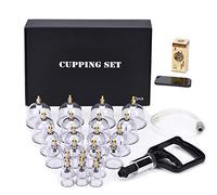 MUCHOO Set di coppettazione professionale cinese Acupoint Coppettazione Set Portatile, Aspirazione Hijama Cupping Set con Pompa Magnetica Vuoto Cellulite Cupping Massaggio Kit 22-Cup