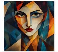 MuchoWow© Decoracion Jardin Exterior 100x100 cm Decoración Pared Póster De Jardín Balcón Wall Decoration Patio Posters Decorativos Terraza Retrato - Abstracto - Formas