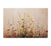 MuchoWow© Decoracion Pared Exterior 180x120 cm Posters Decorativos Jardin Terraza Balcon Wall Decoration Decoración Patio Póster De Jardín Flores silvestres - Pinceladas - Descanso