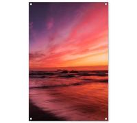 MuchoWow© Decoración Pared Exterior 80x120 cm Poster Decorativos Jardín Decoracion Terraza Balcon Wall Decoration Patio Posters Póster De Jardin Playa - Mar - Naturaleza - Noche