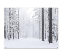 MuchoWow© Decorazioni da Giardino 120x90 cm Decorazione Terrazzo Esterno Moderne Posters Parete Poster Paesaggio Balcone Esterna Wall Decoration Foresta - Neve - Sentiero - Inverno - Silenzio