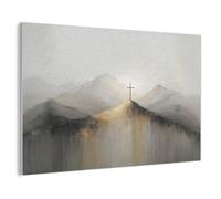 MuchoWow© Idea Cornice 140x90 cm Accessorio Letto Quadro Contemporaneo Salotto Stile Pannello Feltro Colline - Astratto - Croce - Cristianesimo