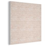 MuchoWow© Pannelli Fonoassorbenti Parete Acustici 90x90 cm Insonorizzanti Pannello Fonoassorbente Design Isolante Acustico Fonoisolanti Insonorizzazione Stanza Strisce - Motivo - Terracotta