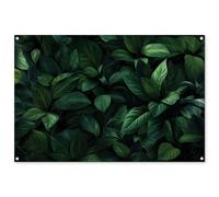 MuchoWow© Poster De Jardin 120x80 cm Decoracion Balcón Wall Decoration Adornos Pared Terraza Exterior Decoración Patio Posters Decorativos Hojas - Ovaladas - Verdes - Vetas