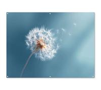 MuchoWow© Póster De Jardín 160x120 cm Terraza Exterior Accesorios Jardin Decoracion Pared Decorativa Balcon Wall Decoration Posters Decorativos Diente león - Viento - Azul