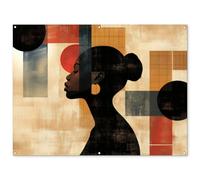 MuchoWow© Póster De Jardín 160x120 cm Terraza Exterior Accesorios Jardin Decoracion Pared Decorativa Balcon Wall Decoration Posters Decorativos Vista Lateral - Mujer - Formas