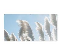 MuchoWow© Póster De Jardín 160x80 cm Terraza Exterior Accesorios Jardin Decoracion Pared Decorativa Balcon Wall Decoration Posters Decorativos Cielo - Hierba - Hierba la Pampa