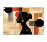 MuchoWow© Póster De Jardín 60x40 cm Terraza Exterior Accesorios Jardin Decoracion Pared Decorativa Balcon Wall Decoration Posters Decorativos Vista Lateral - Mujer - Formas