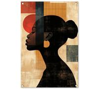 MuchoWow© Póster De Jardín 60x90 cm Terraza Exterior Accesorios Jardin Decoracion Pared Decorativa Balcon Wall Decoration Posters Decorativos Vista Lateral - Mujer - Formas