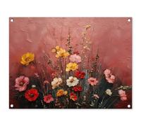 MuchoWow© Poster De Jardin 80x60 cm Decoracion Balcón Wall Decoration Adornos Pared Terraza Exterior Decoración Patio Posters Decorativos Ramo Flores - Detalles Finos - Rosa