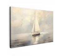 MuchoWow© Quadri Camera Da Letto 120x80 cm Stampe Da Parete Quadro Su Tela Moderni Decorazioni Murali Soggiorno Foto Quadretti Ingresso Casa Muro Veliero - Nuvoloso - Oceano