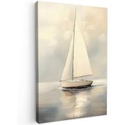 MuchoWow© Quadri Camera Da Letto 80x120 cm Stampe Da Parete Quadro Su Tela Moderni Decorazioni Murali Soggiorno Foto Quadretti Ingresso Casa Muro Veliero - Nuvoloso - Oceano