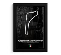 MuchoWow© Quadri Con Cornice 20x30 cm Quadro Moderno Camera Da Letto Decorazioni Parete Cucina Quadretti Decorazione Per Bagno Dimensioni F1 - Circuito - Italia - Autodromo Nazionale Monza