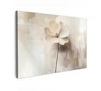 MuchoWow© Quadri Con Cornice 30x20 cm Decorazione Quadri Per Camera Da Letto Quadretti Da Parete Moderni Quadro Moderno Soggiorno Grande Foto Su Tela Fiore - Ombra - Beige - Vernice