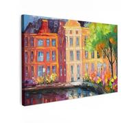 MuchoWow© Quadri Con Cornice 30x20 cm Decorazione Quadri Per Camera Da Letto Quadretti Da Parete Moderni Quadro Moderno Soggiorno Grande FotoPittura ad olio - Amsterdam - Arte - Colorato